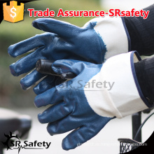 SRSAFETY Trikot Liner 3/4 Dip blau Nitril Öl resistent Arbeitshandschuhe schwere Nitril Handschuhe, China Lieferanten Anit Öl